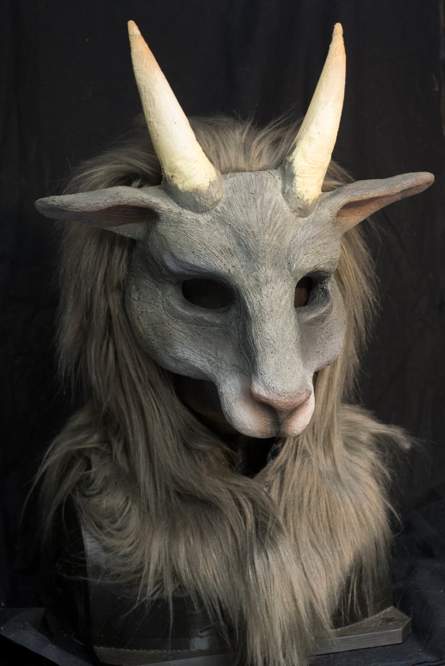 Awaykin Short horned Goat: Made to order combat friendly LARP half mask