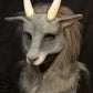 Awaykin Short horned Goat: Made to order combat friendly LARP half mask