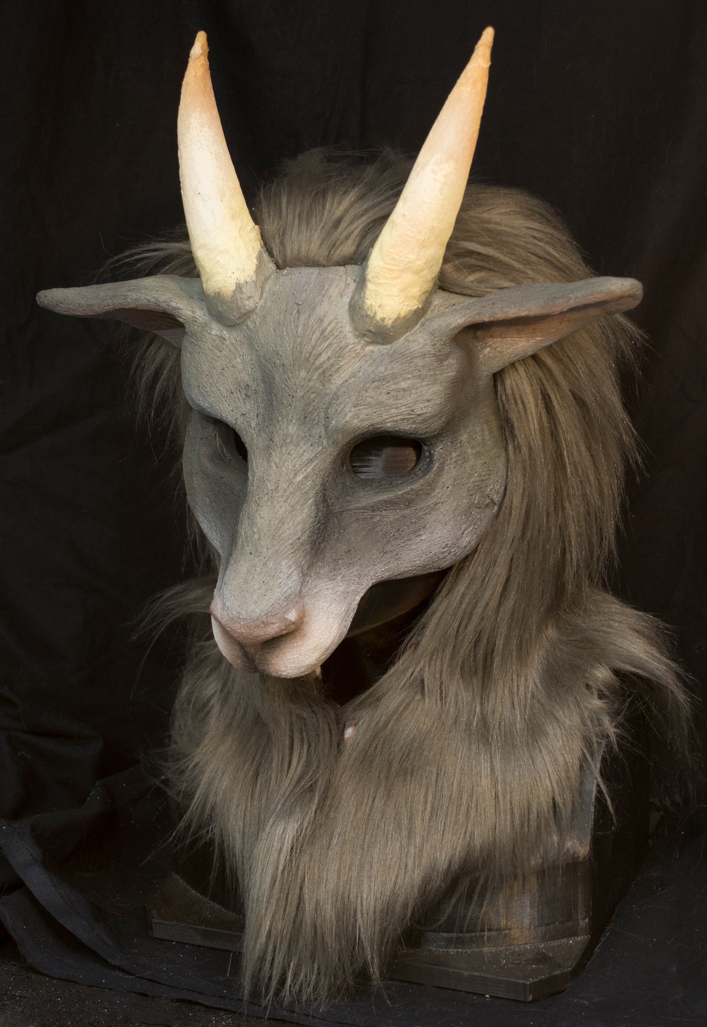 Awaykin Short horned Goat: Made to order combat friendly LARP half mask