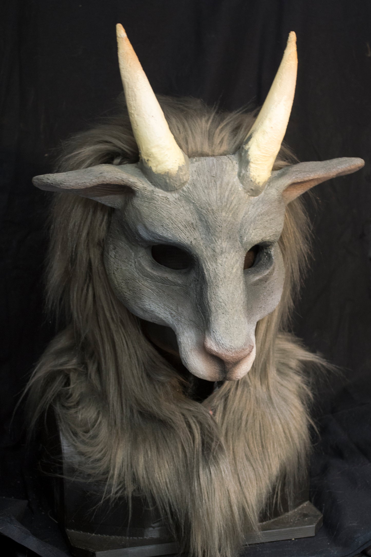 Awaykin Short horned Goat: Made to order combat friendly LARP half mask