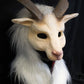 Awaykin Long horned Goat: Made to order combat friendly LARP half mask