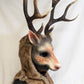 Awaykin Deer with large antlers : Made to order combat friendly LARP half mask