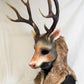 Awaykin Deer with large antlers : Made to order combat friendly LARP half mask