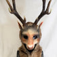 Awaykin Deer with large antlers : Made to order combat friendly LARP half mask