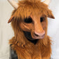 Awaykin Highland cattle Made to order combat friendly LARP half mask
