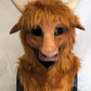 Awaykin Highland cattle Made to order combat friendly LARP half mask