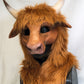 Awaykin Highland cattle Made to order combat friendly LARP half mask