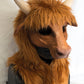 Awaykin Highland cattle Made to order combat friendly LARP half mask