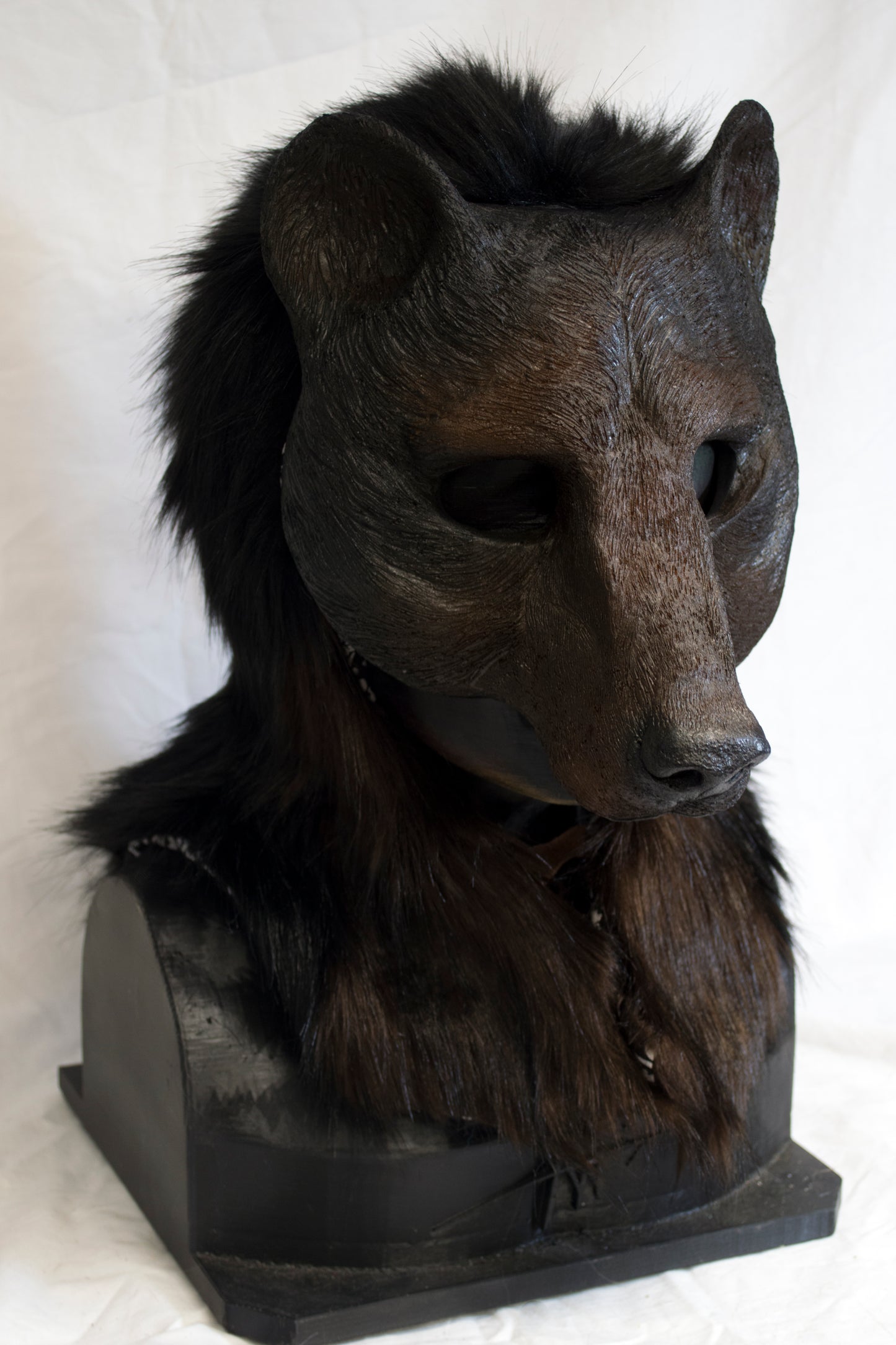 Awaykin Black bear Made to order combat friendly LARP half mask