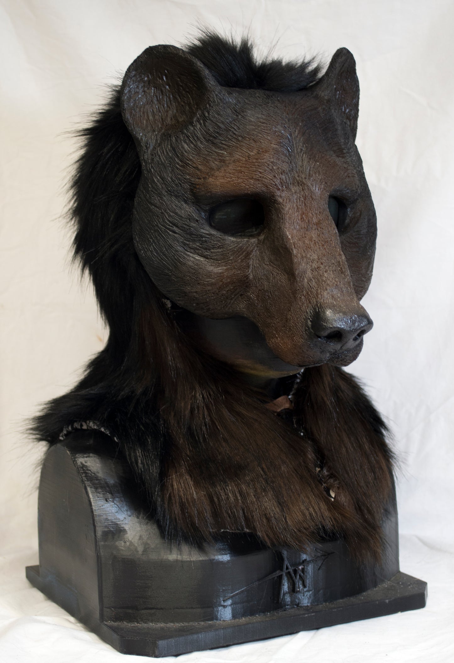 Awaykin Black bear Made to order combat friendly LARP half mask