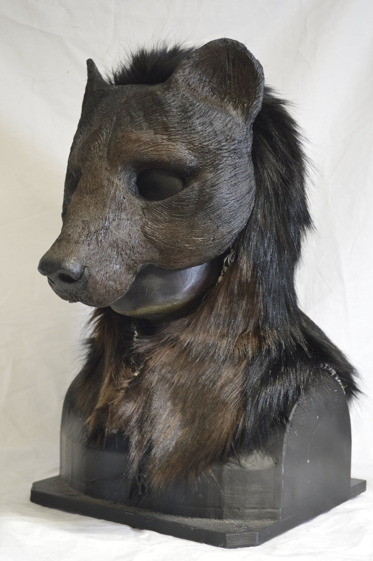 Awaykin Black bear Made to order combat friendly LARP half mask