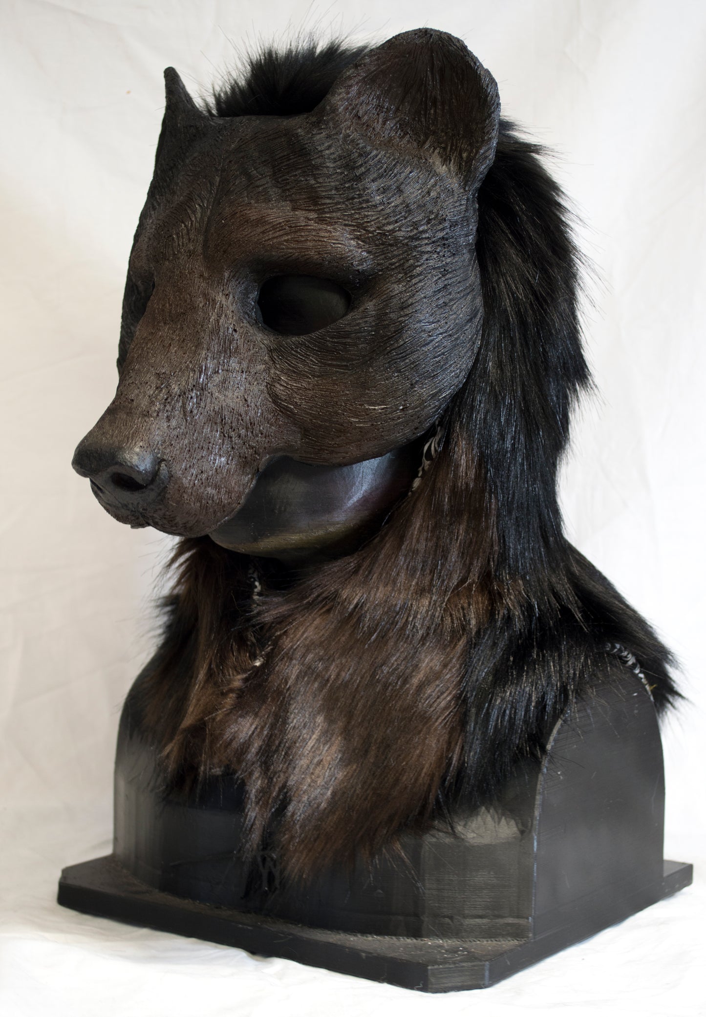 Awaykin Black bear Made to order combat friendly LARP half mask