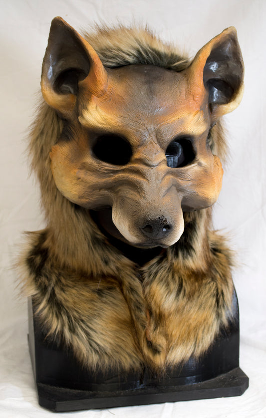 Awaykin Snarling Red wolf: Made to order combat friendly LARP half mask
