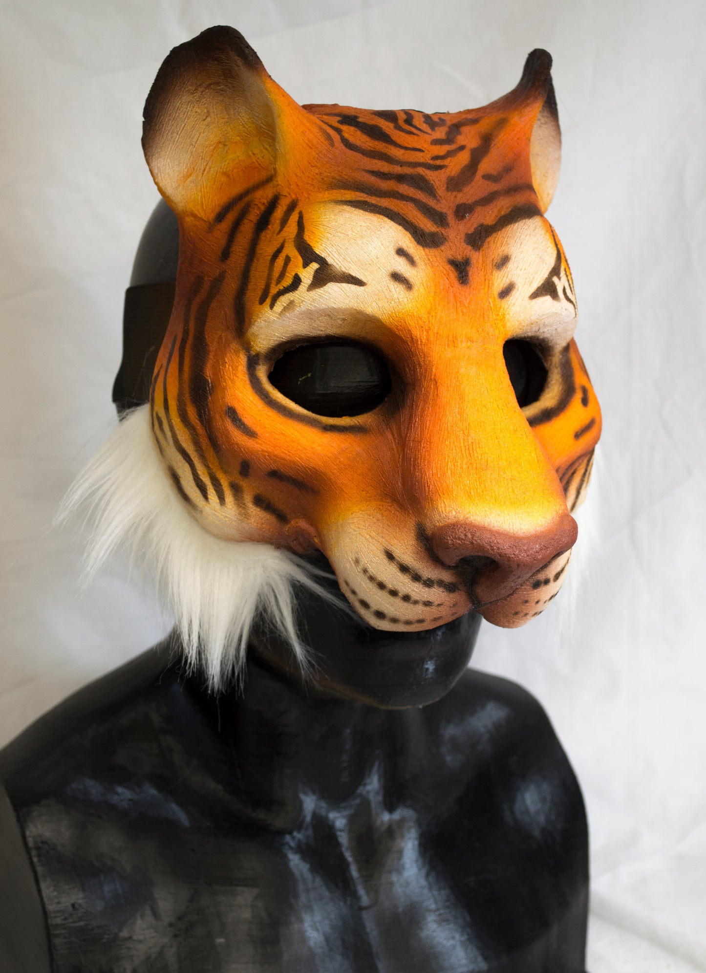 Awaykin Tiger: Made to order combat friendly LARP painted half mask