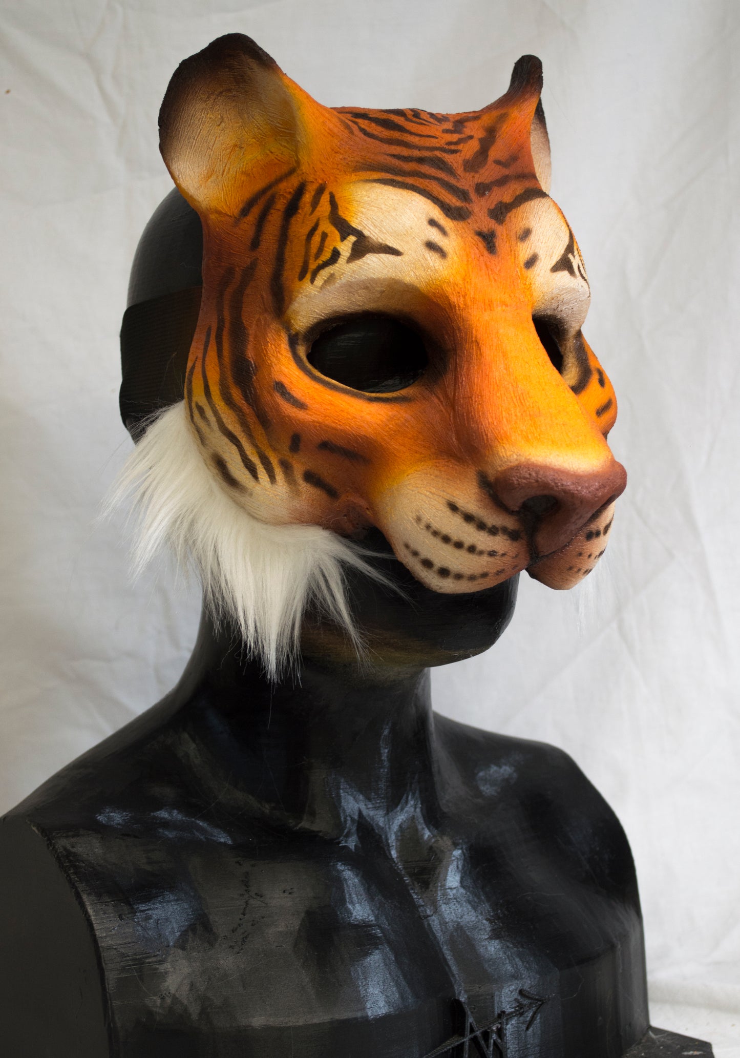 Awaykin Tiger: Made to order combat friendly LARP painted half mask