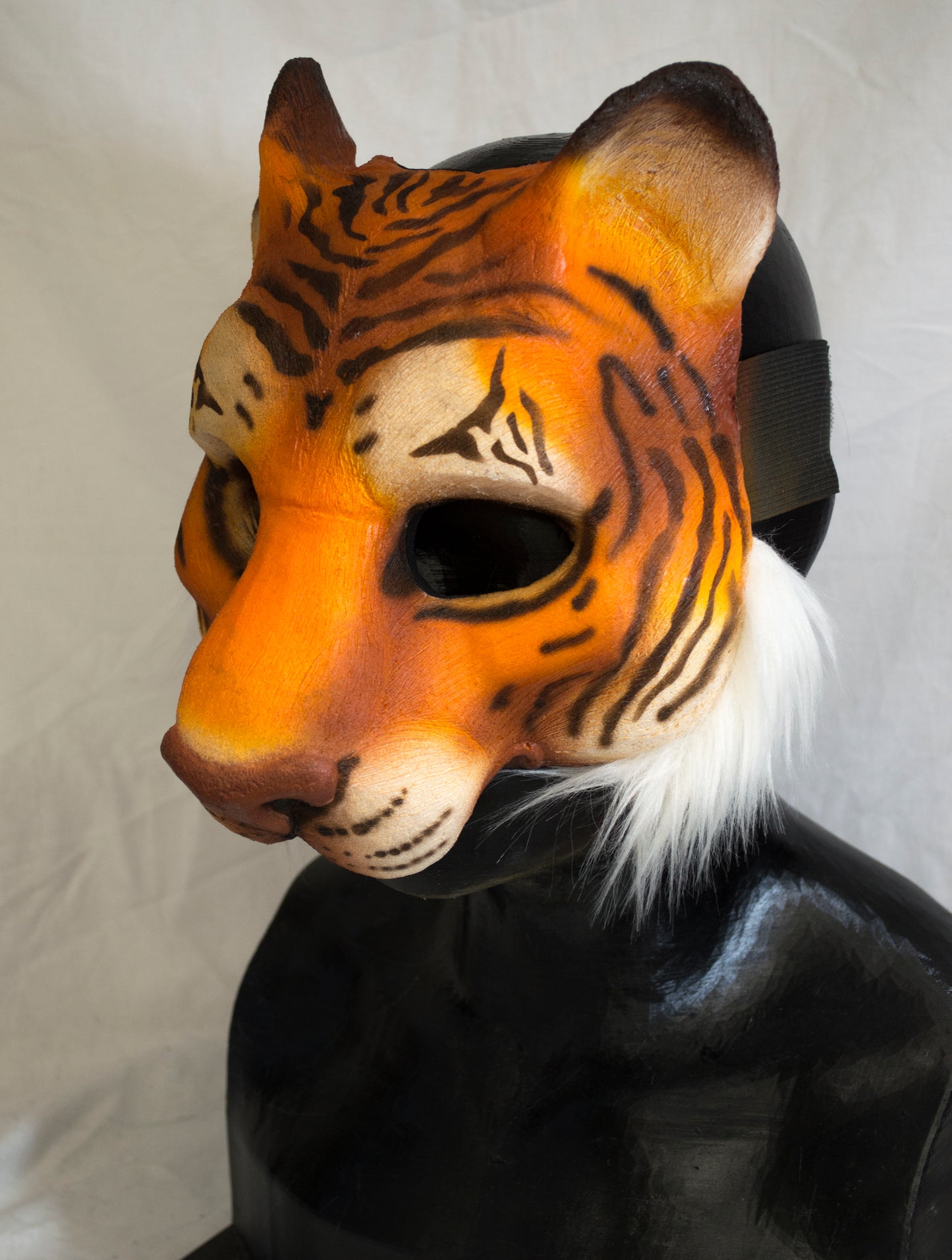 Awaykin Tiger: Made to order combat friendly LARP painted half mask