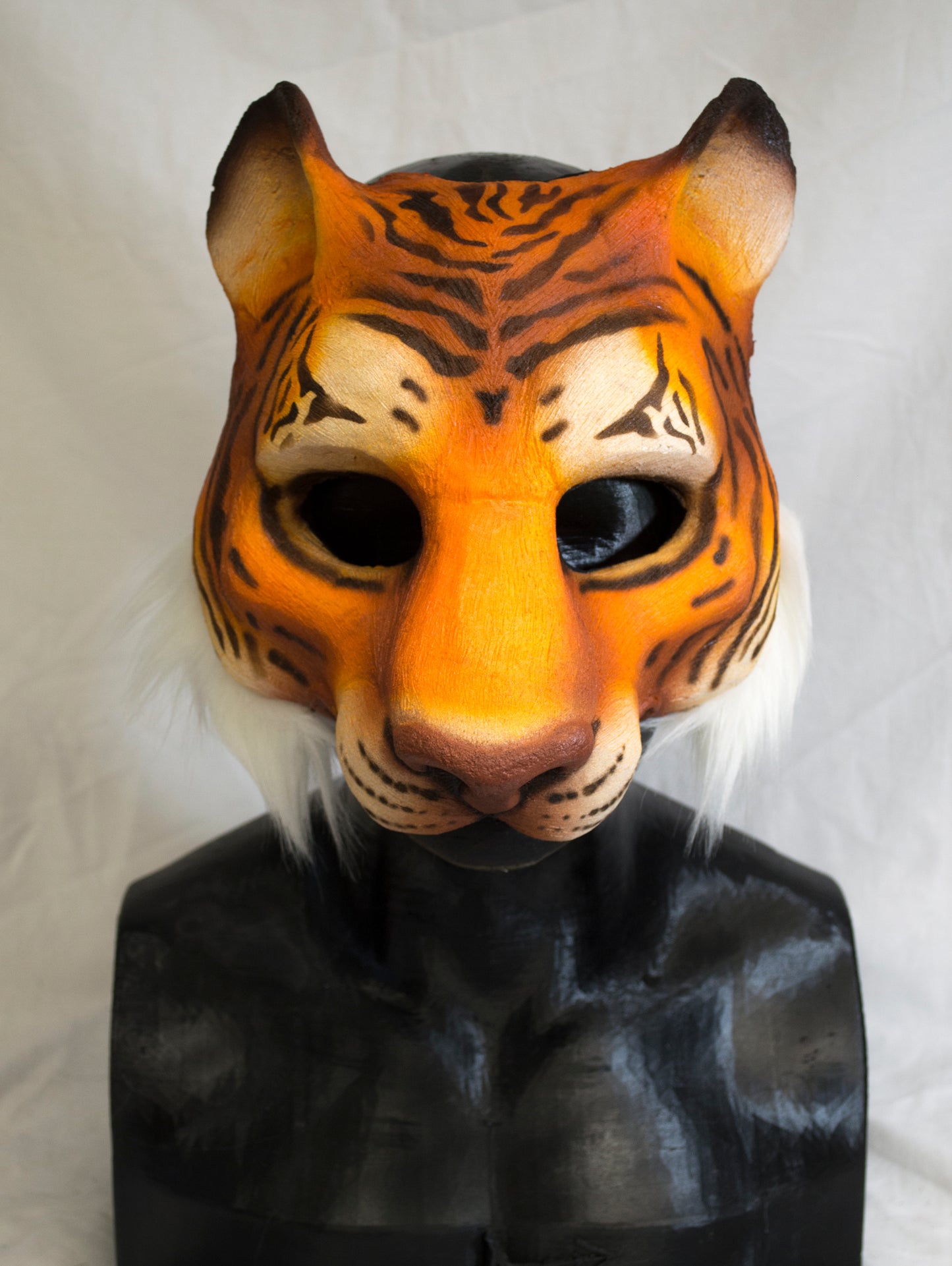 Awaykin Tiger: Made to order combat friendly LARP painted half mask