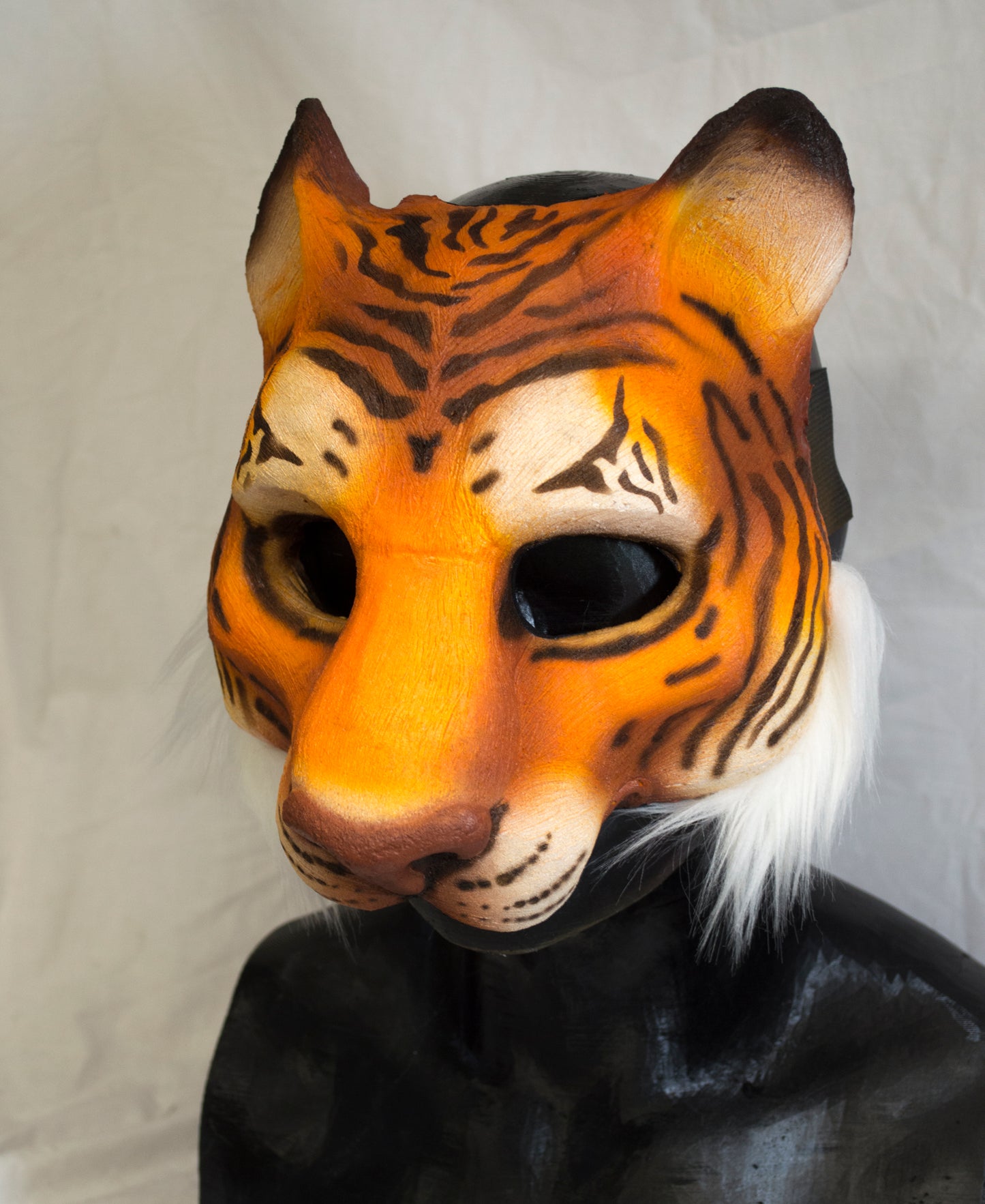 Awaykin Tiger: Made to order combat friendly LARP painted half mask