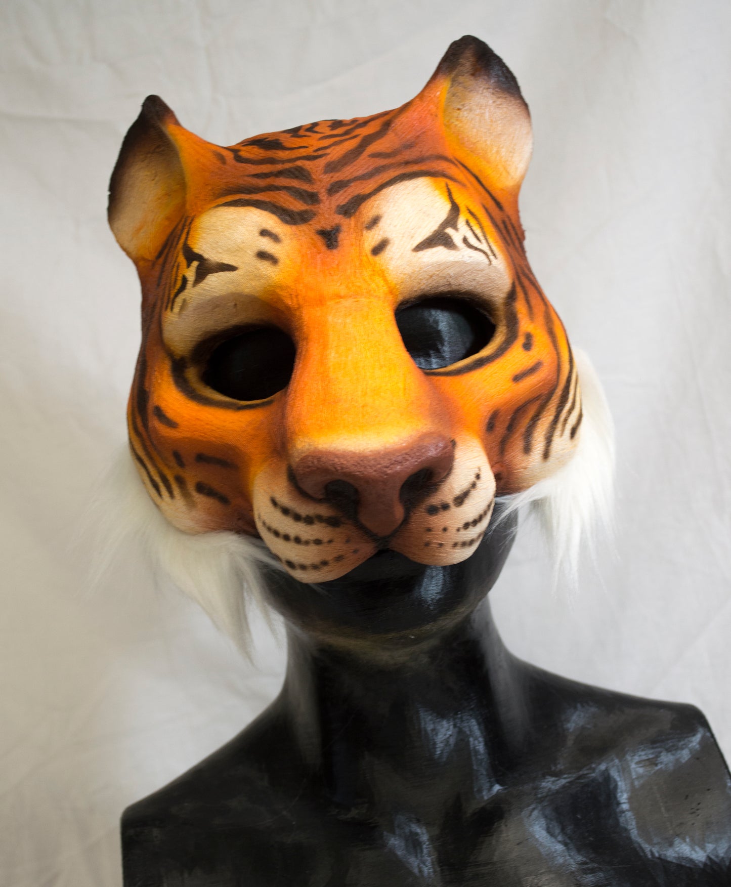 Awaykin Tiger: Made to order combat friendly LARP painted half mask