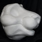 Feline soft foam head base for costumes, mascots and fursuits.
