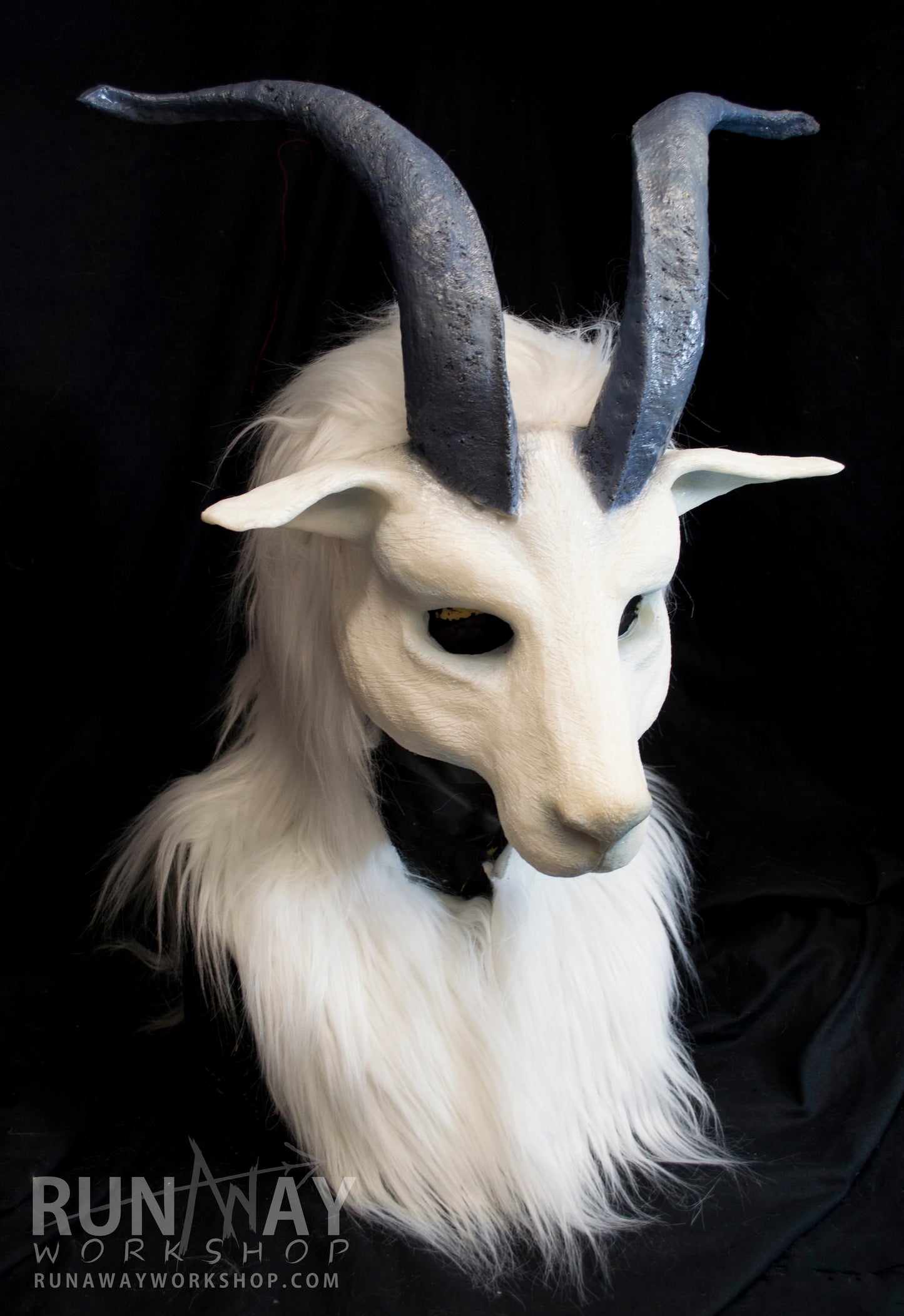 Custom painted hooded Awaykin mask with horns