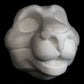 Feline soft foam head base for costumes, mascots and fursuits.