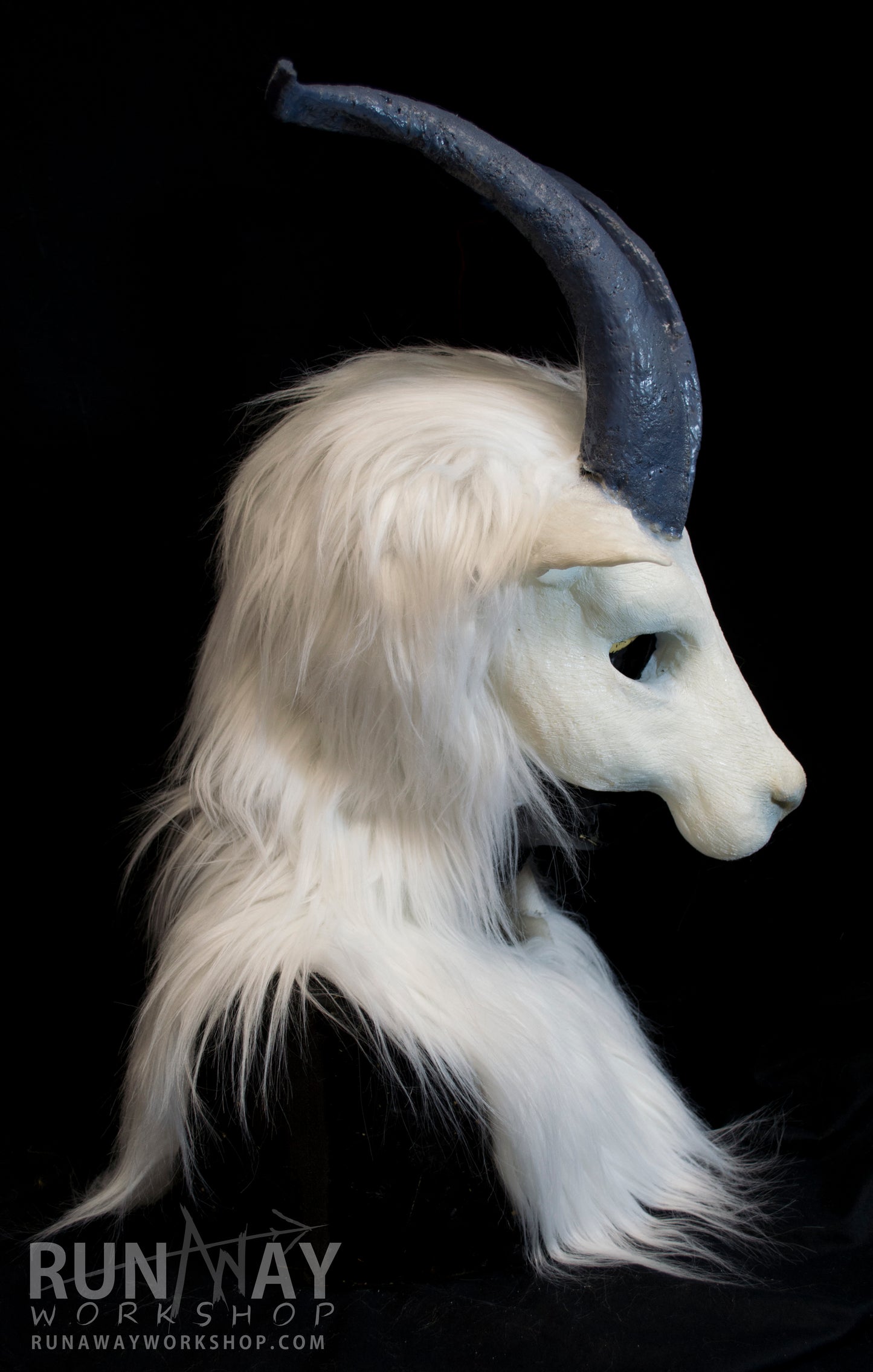 Custom painted hooded Awaykin mask with horns