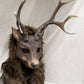 Awaykin Deer with large antlers : Made to order combat friendly LARP half mask