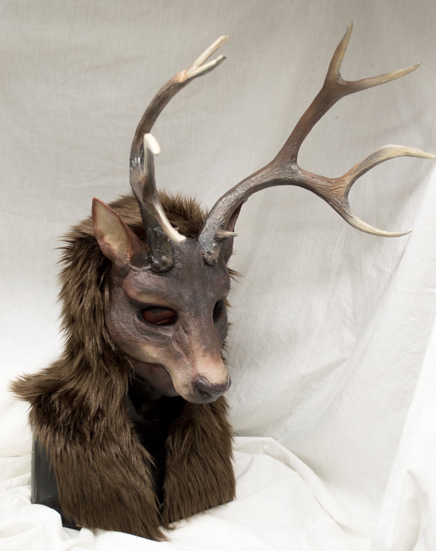 Custom painted hooded Awaykin mask with horns