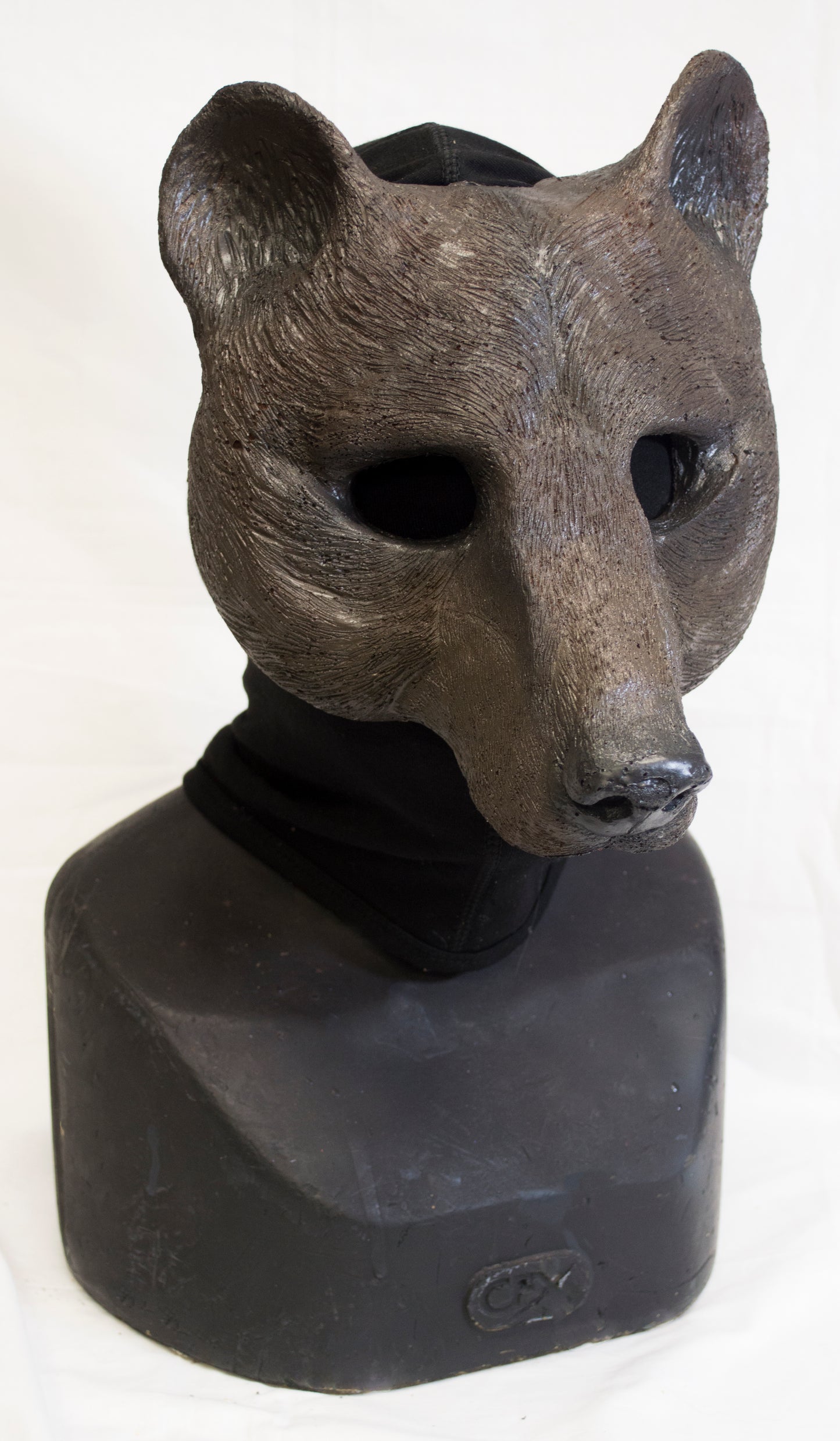 Brown bear durable mask for LARP, performance and costuming