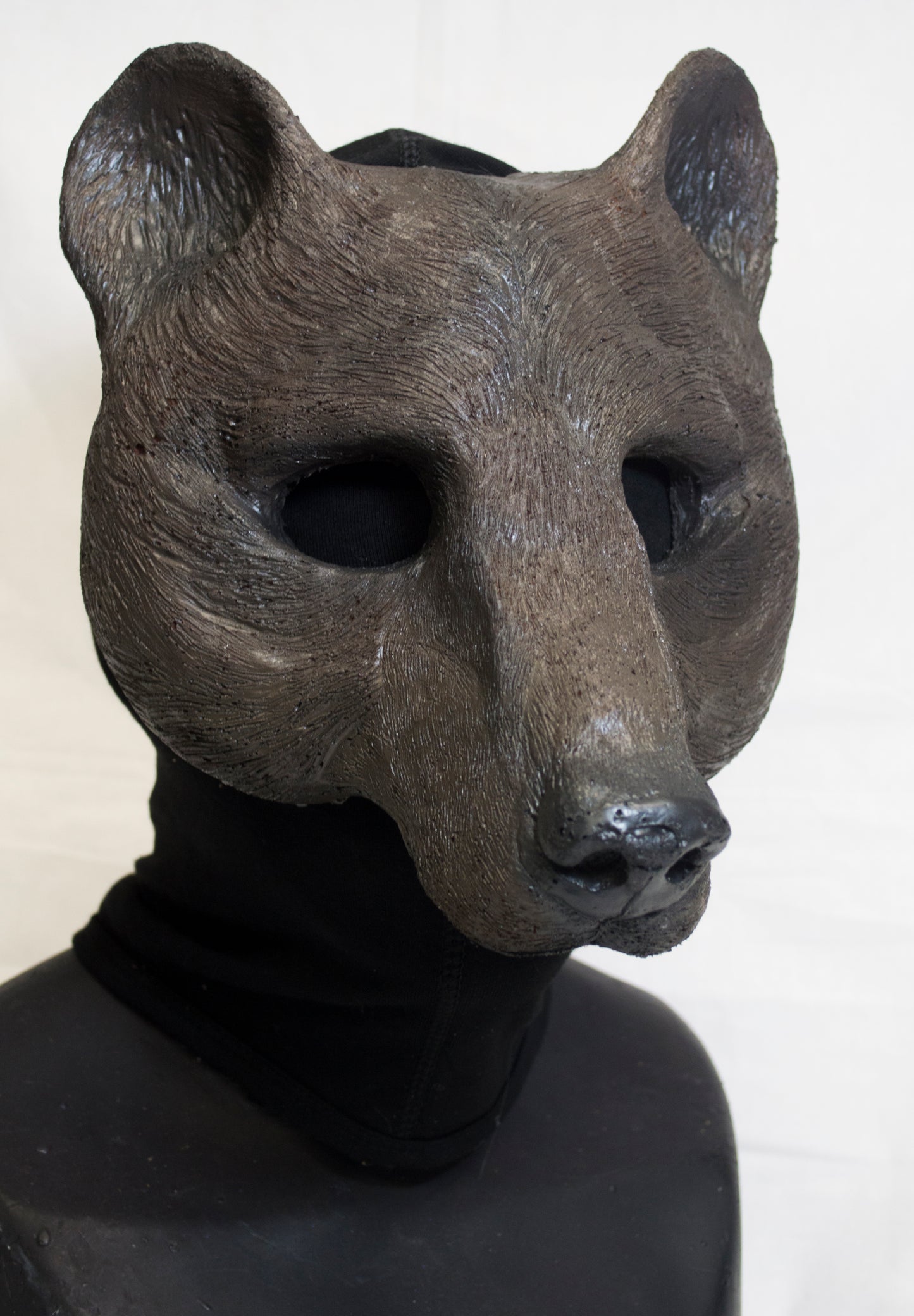 Brown bear durable mask for LARP, performance and costuming