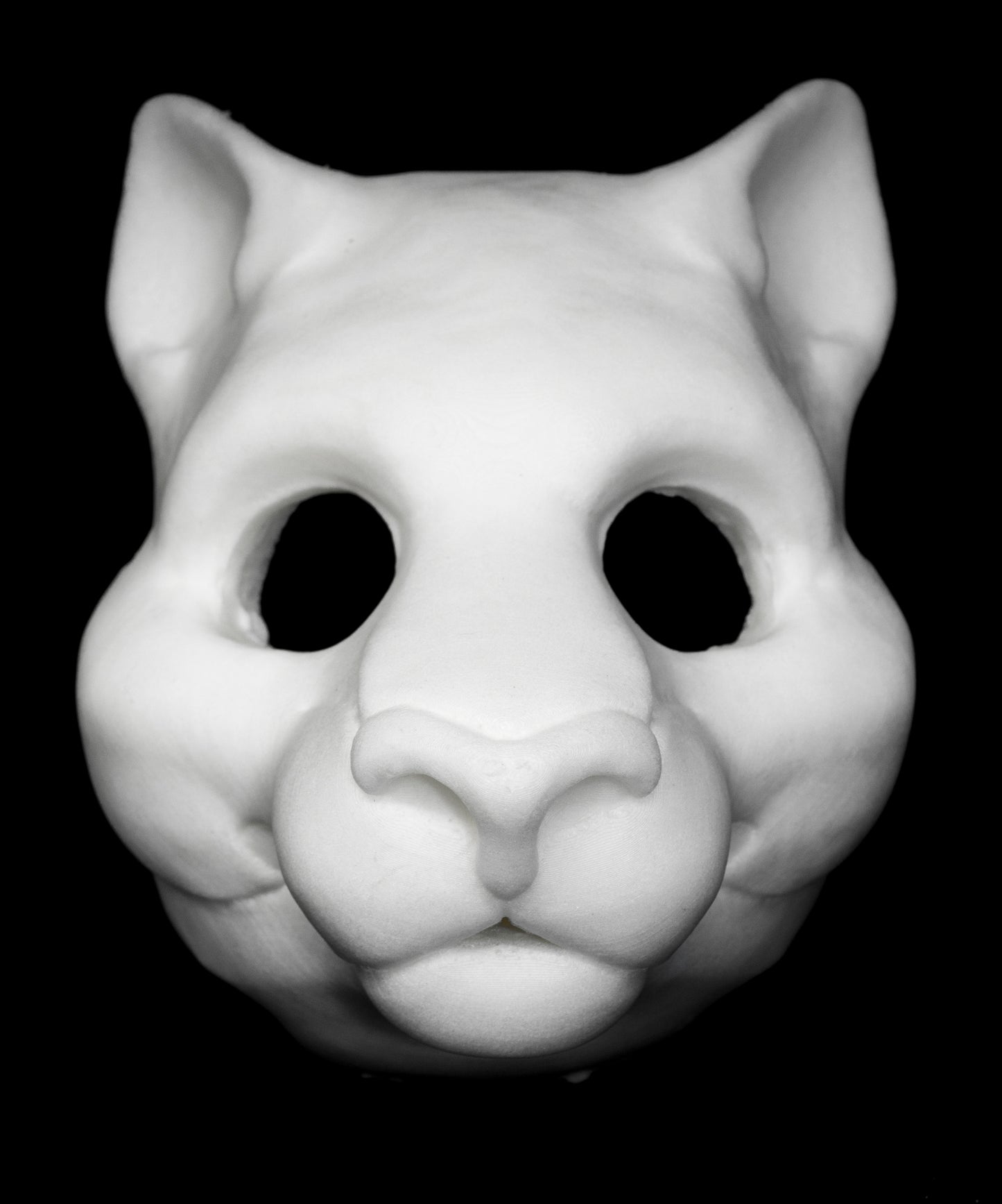 Slimline Feline soft foam head base for LARP costumes, mascots and fursuits.