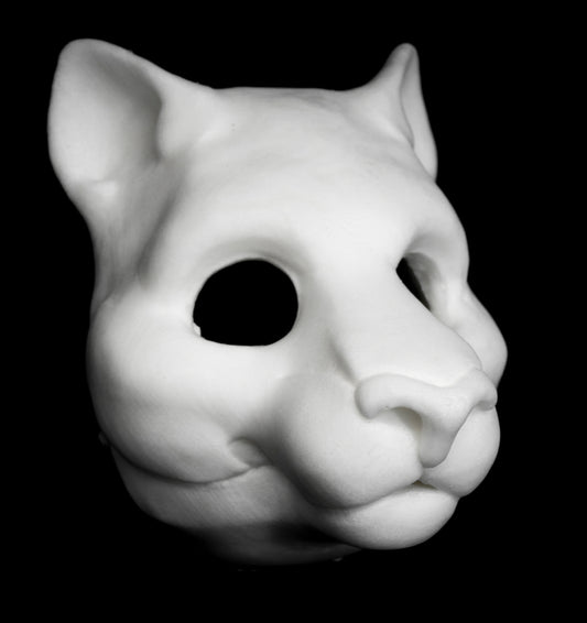 Slimline Feline soft foam head base for LARP costumes, mascots and fursuits.