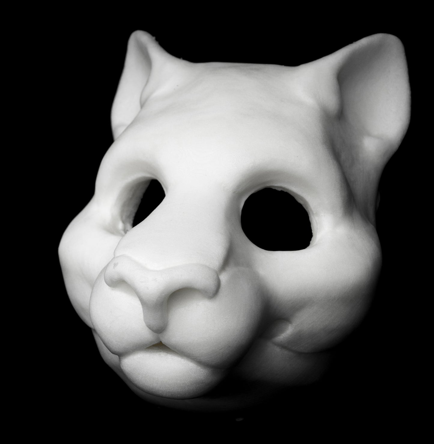 Slimline Feline soft foam head base for LARP costumes, mascots and fursuits.