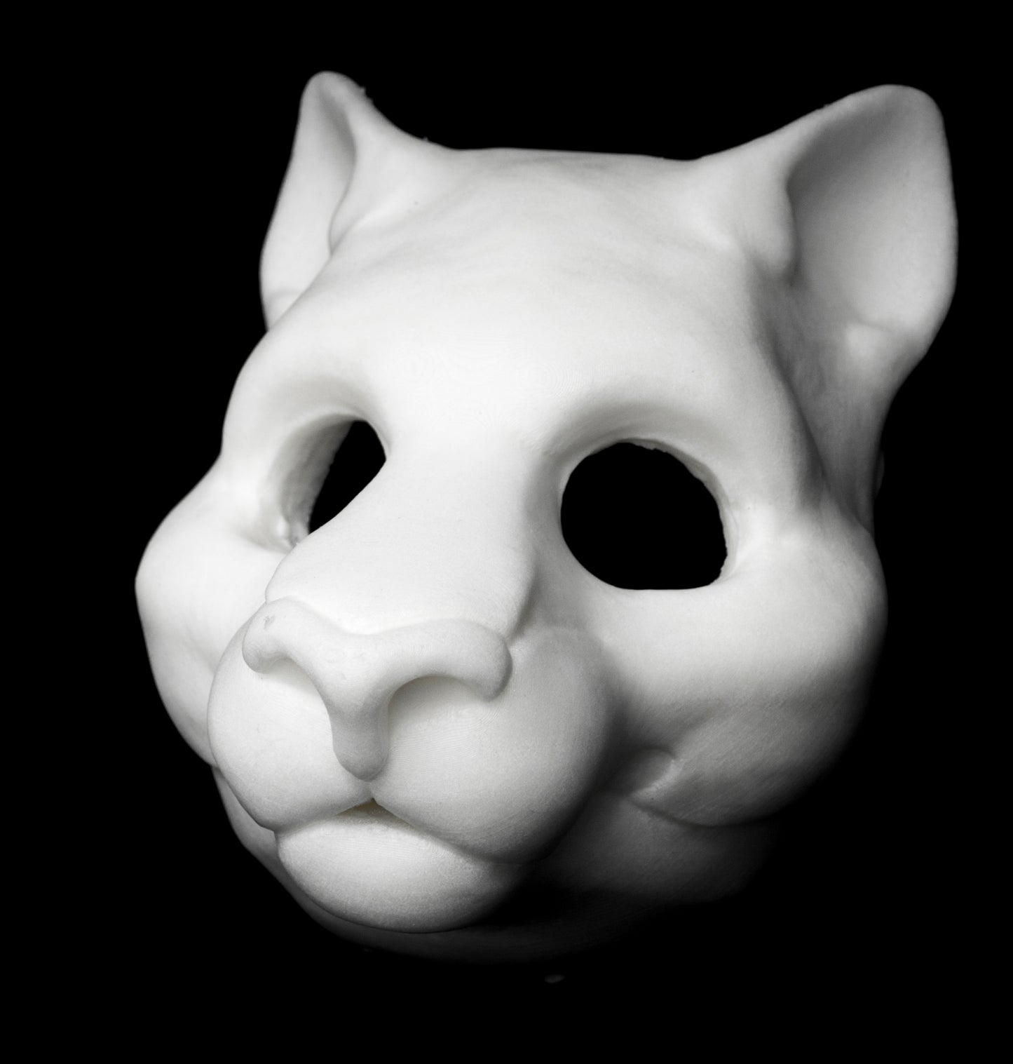 Slimline Feline soft foam head base for LARP costumes, mascots and fursuits.