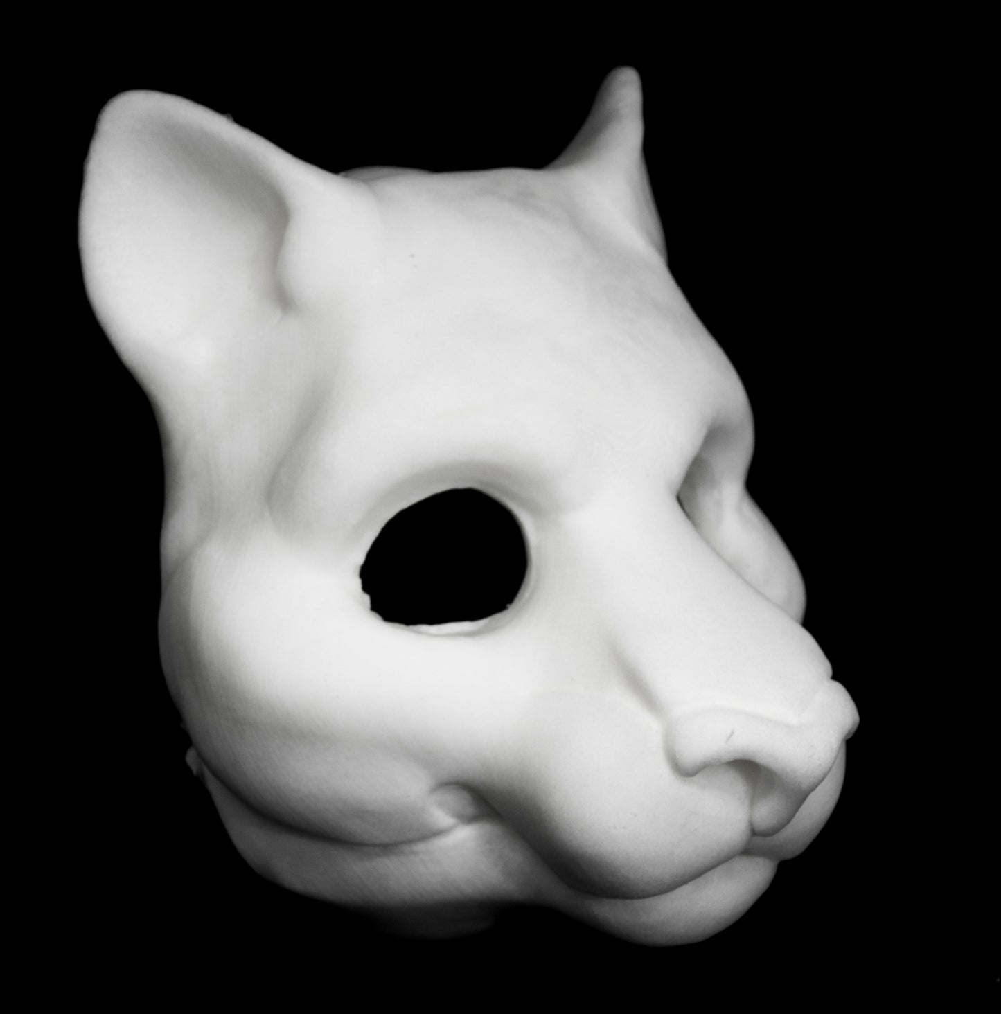 Slimline Feline soft foam head base for LARP costumes, mascots and fursuits.