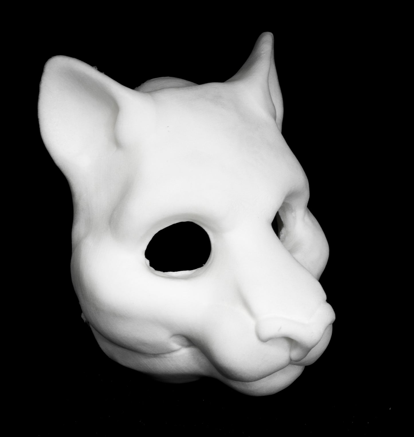 Slimline Feline soft foam head base for LARP costumes, mascots and fursuits.