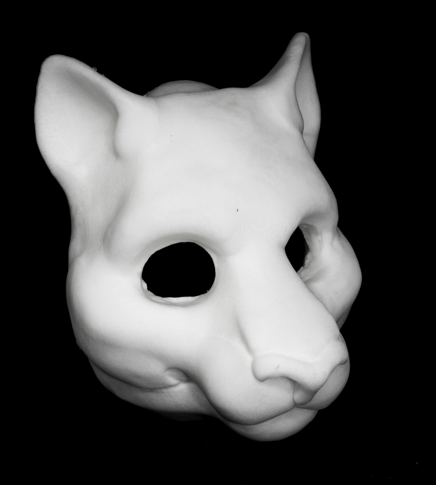 Slimline Feline soft foam head base for LARP costumes, mascots and fursuits.