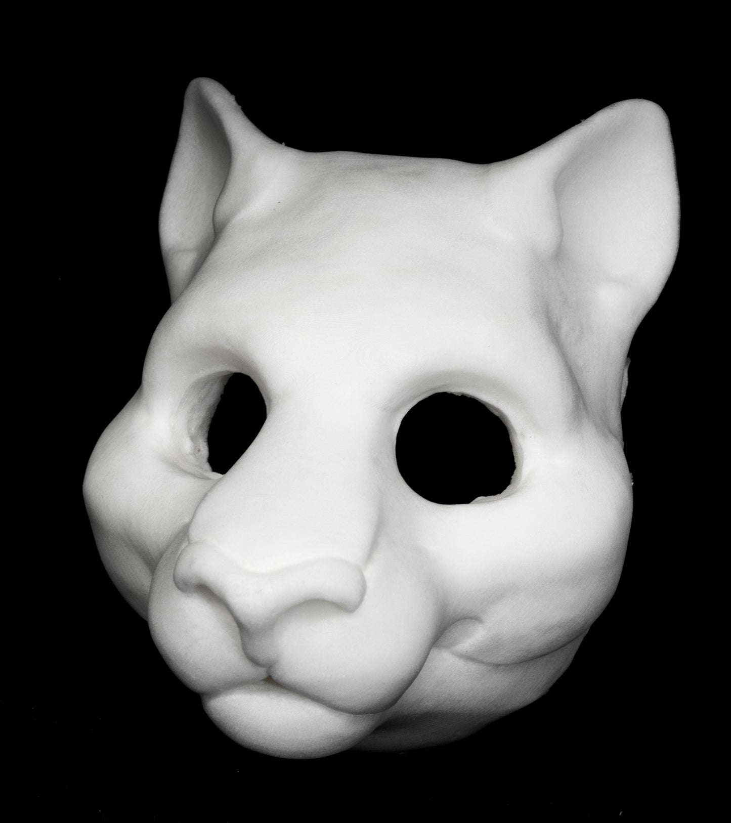 Slimline Feline soft foam head base for LARP costumes, mascots and fursuits.