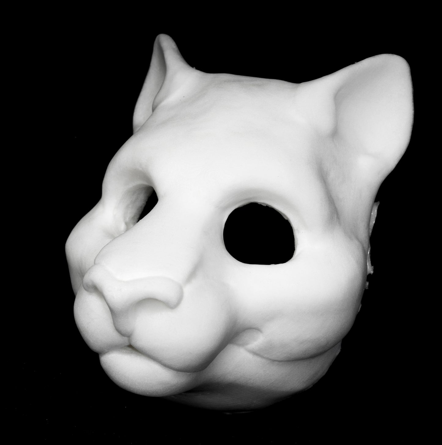 Slimline Feline soft foam head base for LARP costumes, mascots and fursuits.