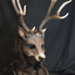 Awaykin Deer with large antlers : Made to order combat friendly LARP half mask