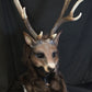Awaykin Deer with large antlers : Made to order combat friendly LARP half mask