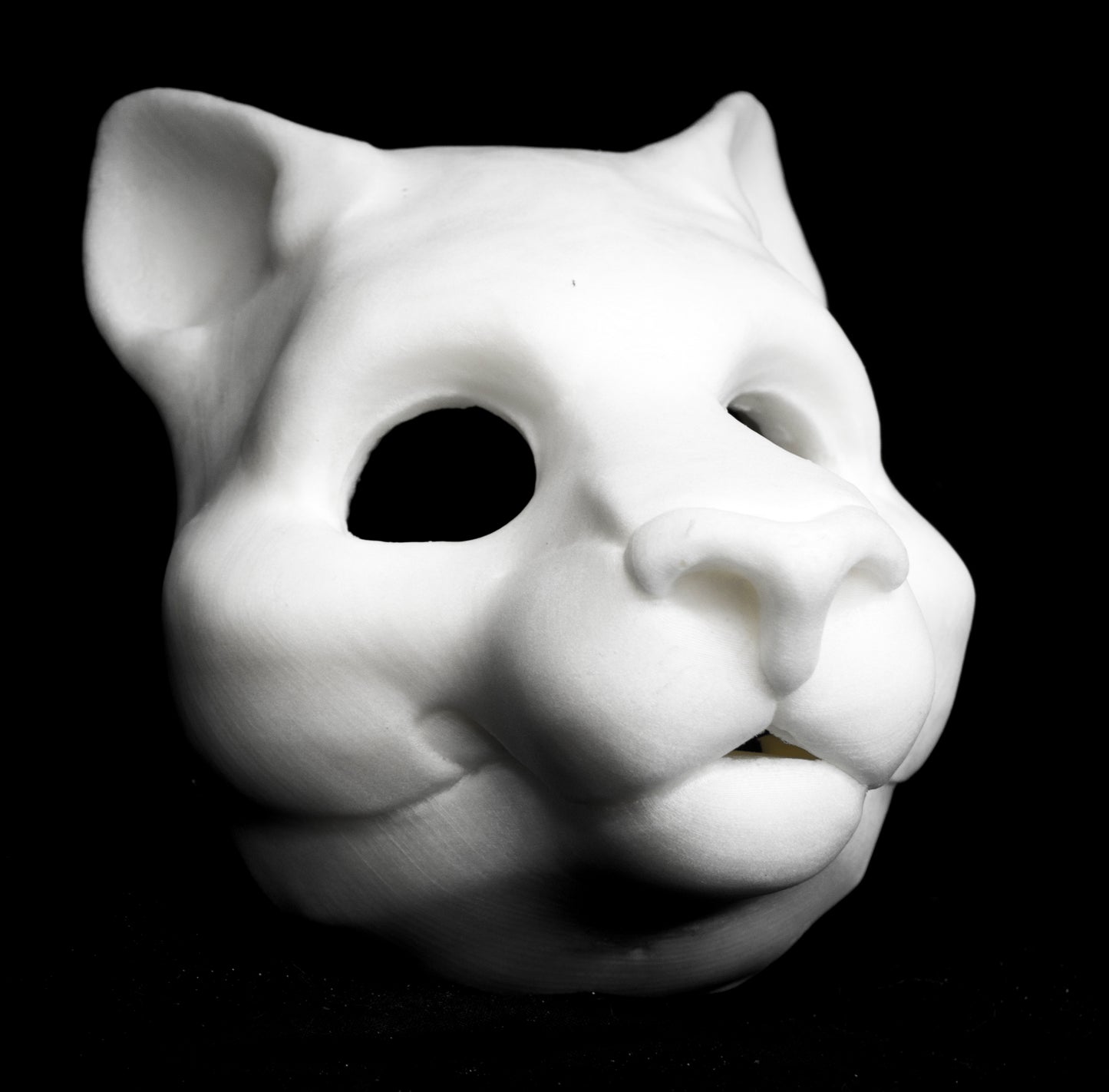 Slimline Feline soft foam head base for LARP costumes, mascots and fursuits.