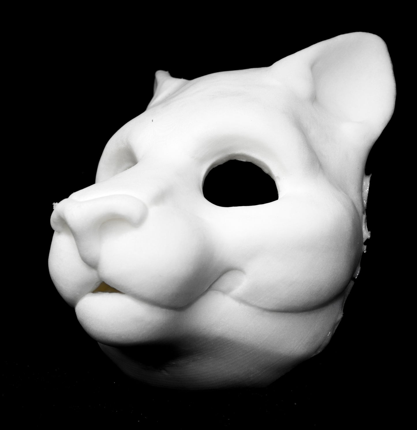 Slimline Feline soft foam head base for LARP costumes, mascots and fursuits.