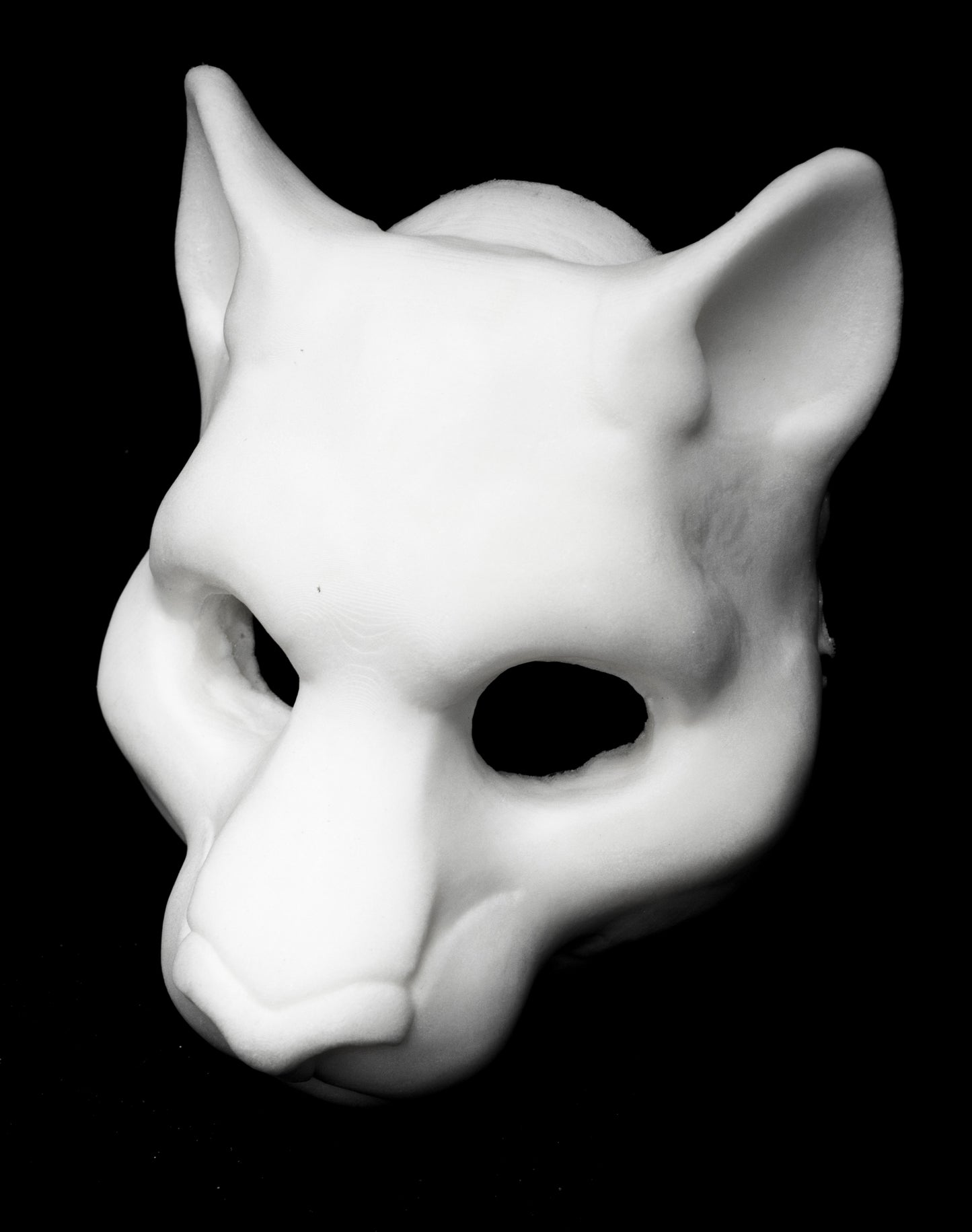 Slimline Feline soft foam head base for LARP costumes, mascots and fursuits.