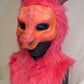 Pink / Melon Dragon, durable hooded mask for LARP, performance and costuming
