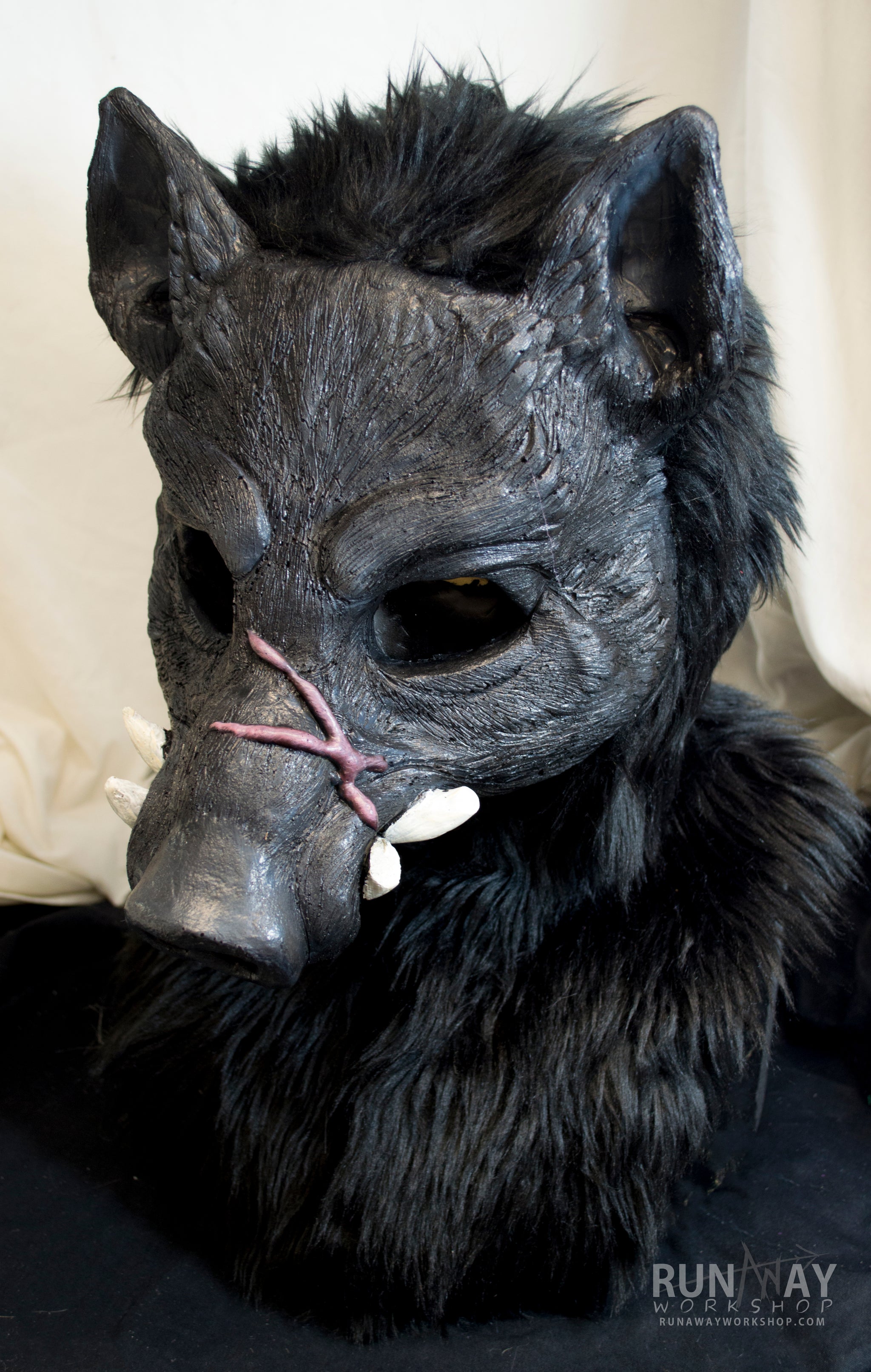Lil Rass Mask Custom painted LARP hooded mask β Runaway Workshop