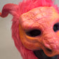 Pink / Melon Dragon, durable hooded mask for LARP, performance and costuming