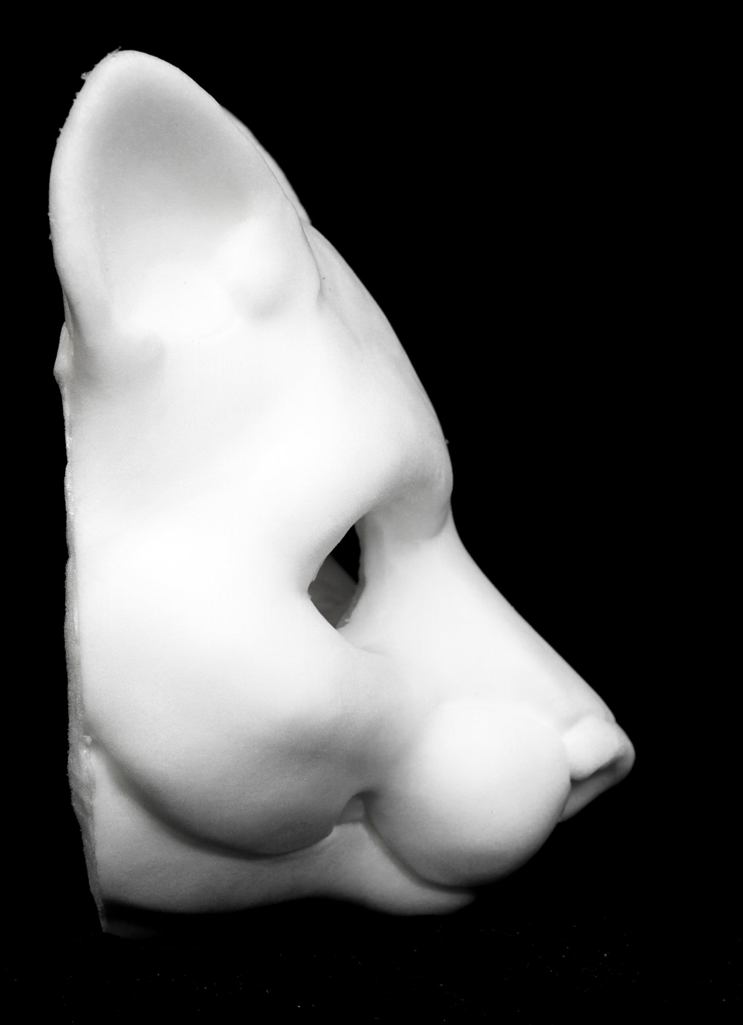 Slimline Feline soft foam head base for LARP costumes, mascots and fursuits.