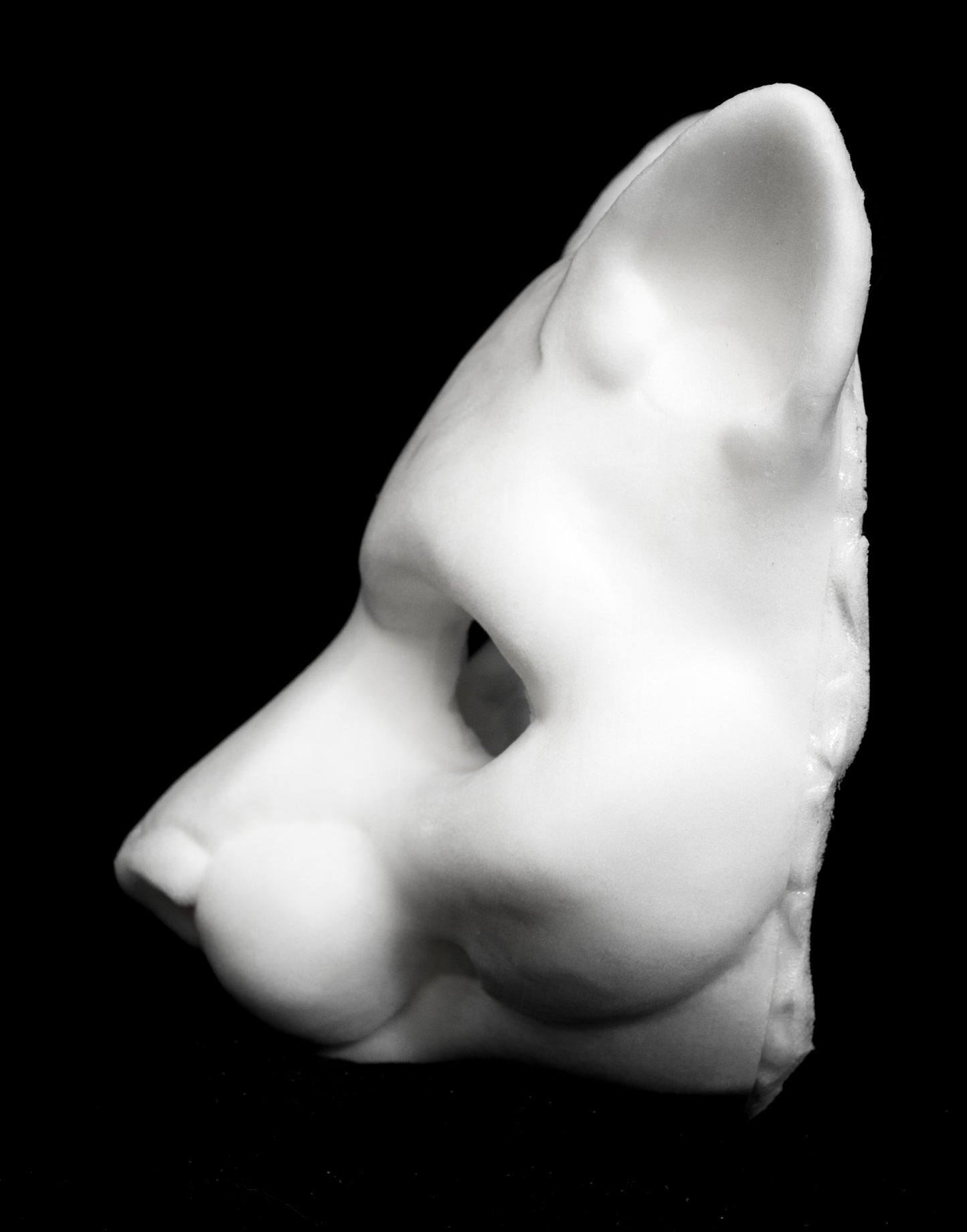 Slimline Feline soft foam head base for LARP costumes, mascots and fursuits.